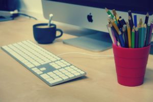 organised work desk